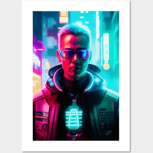 Abstract Cyberpunk Man Posters and Art